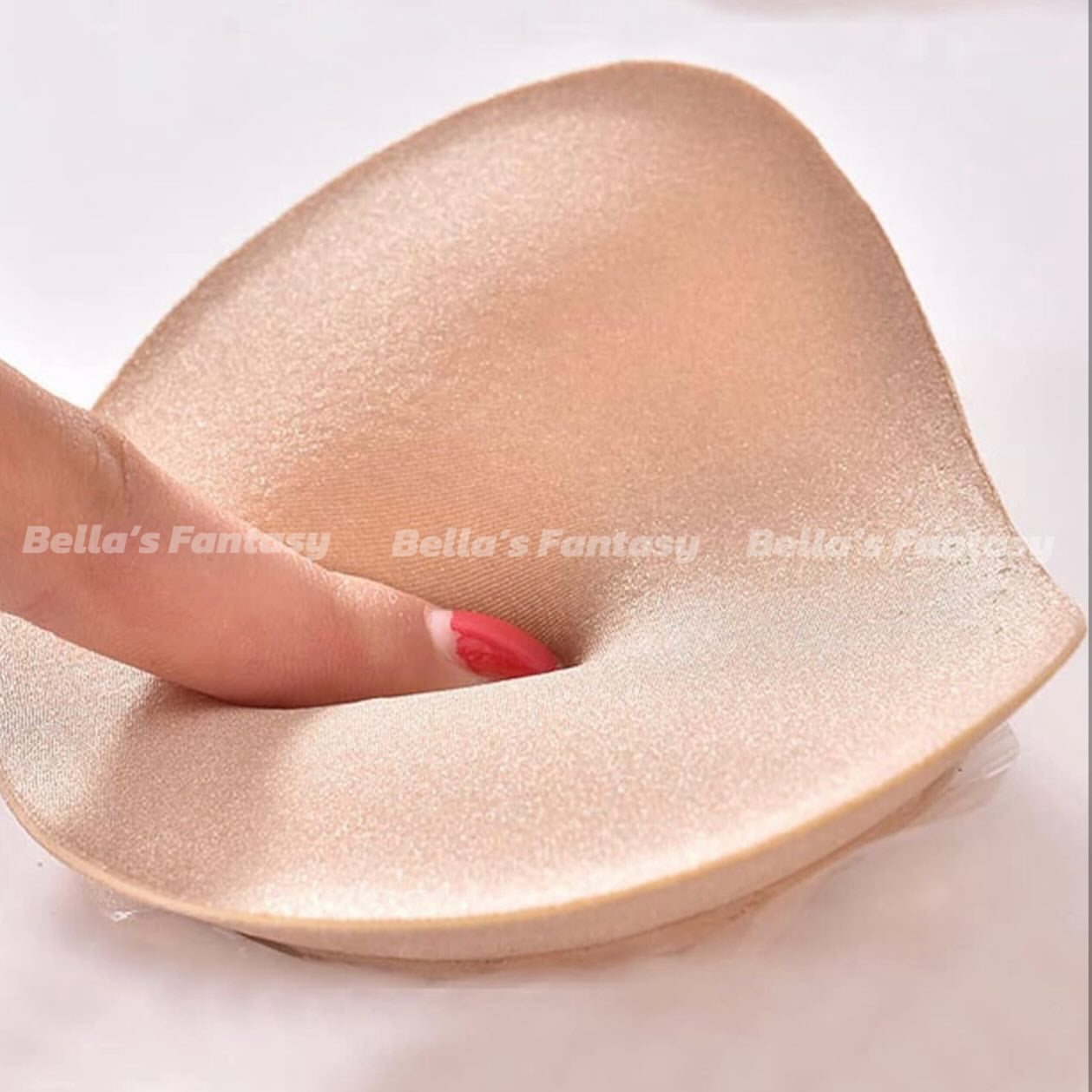 Bella's Fantasy Self-adhesive Invisible Breast Pad Thickened Bikini Breast Pad Insert Sponge Women's Lingerie 1Pair 2pcs