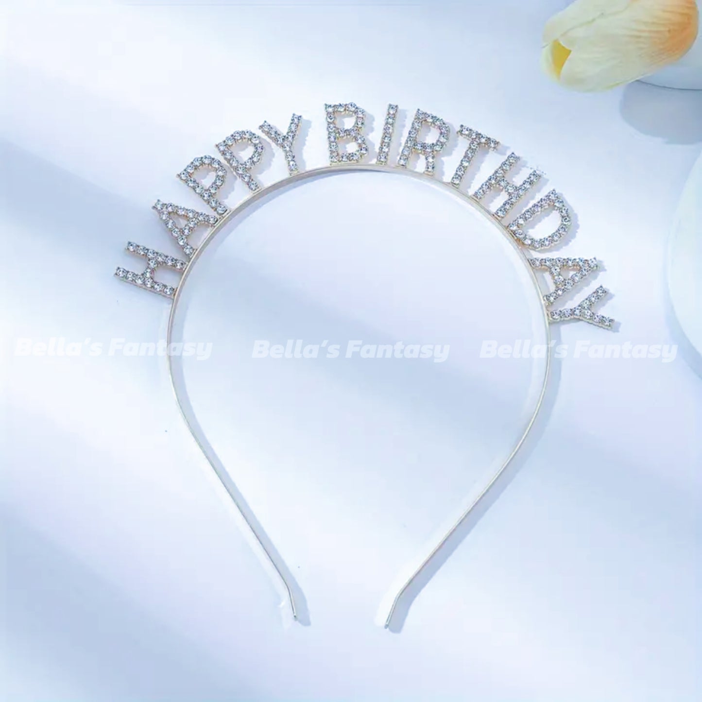 【NEW YORK】Bella's Fantasy Birthday Party Rhinestone Blingbling Diamond Hairband Headband Hair Clip Silver