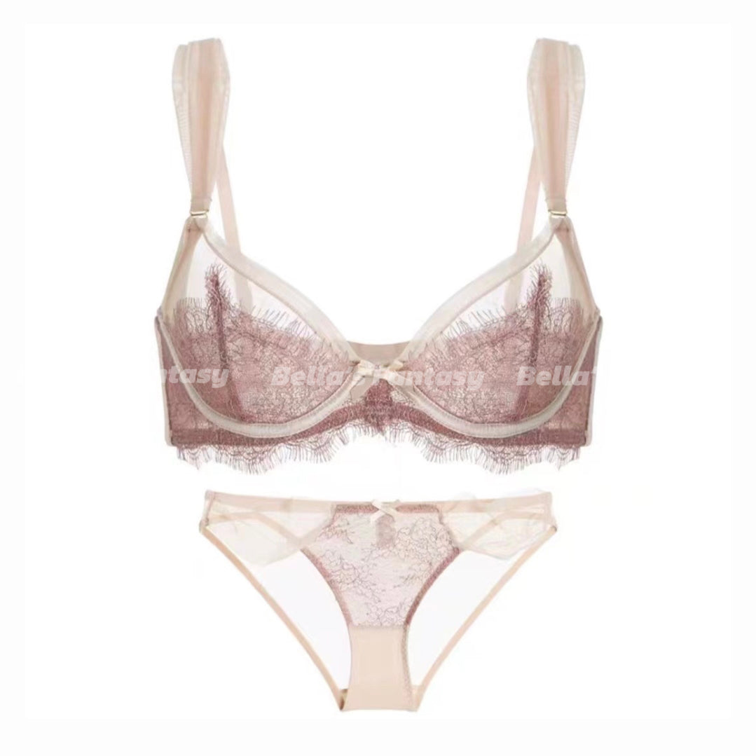 Reese Eyelash Lace Lingerie set Bra and Panty