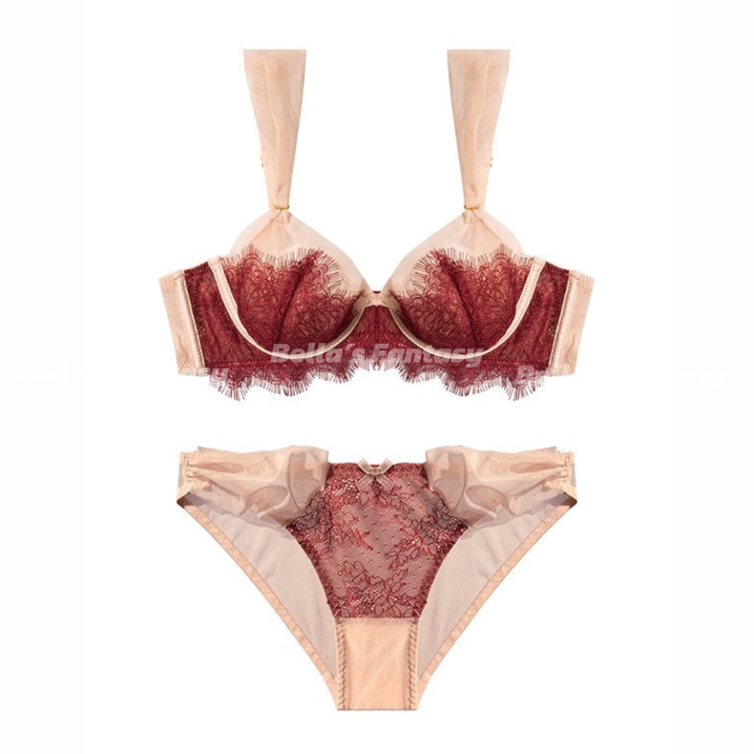 Reese Eyelash Lace Lingerie set Bra and Panty