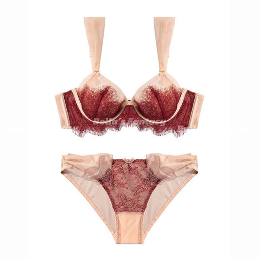 Reese Eyelash Lace Lingerie set Bra and Panty