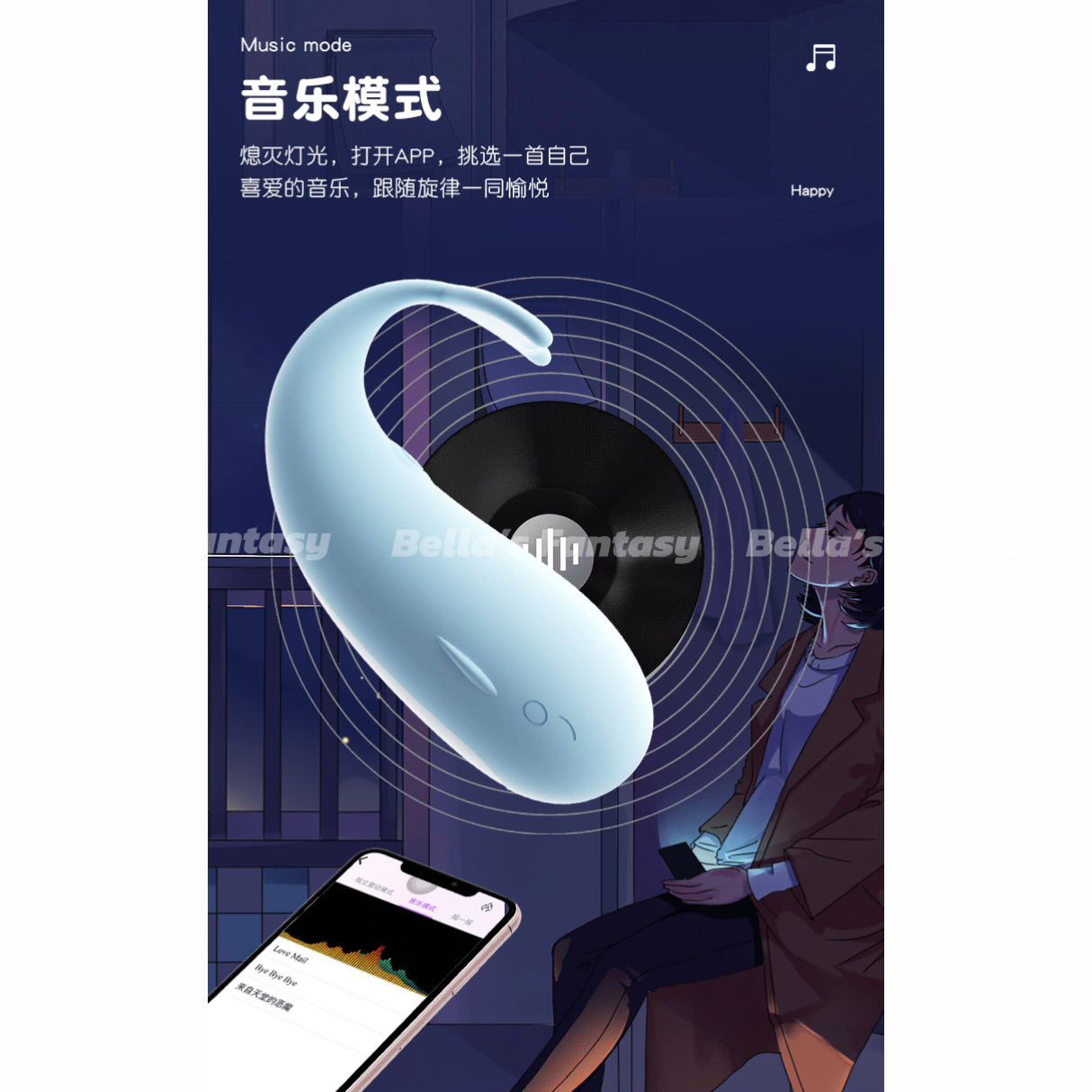 Bella’s Fantasy APP Remote Control Adult Massager Erotic Vibrator Mini Egg Wearble G Spot Stimulator Toy For Couple
