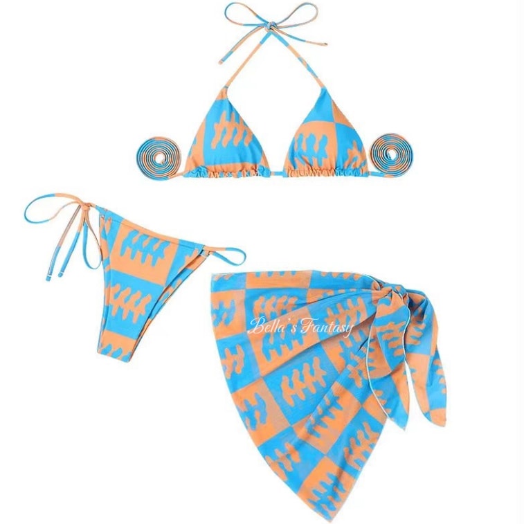 Bella’s Fantasy Women's Swimwear Sexy Vacation Bikini Set 3 Pieces size M