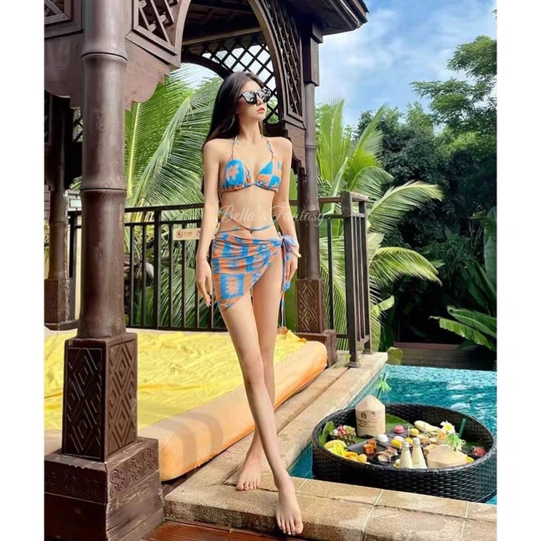 Bella’s Fantasy Women's Swimwear Sexy Vacation Bikini Set 3 Pieces size M